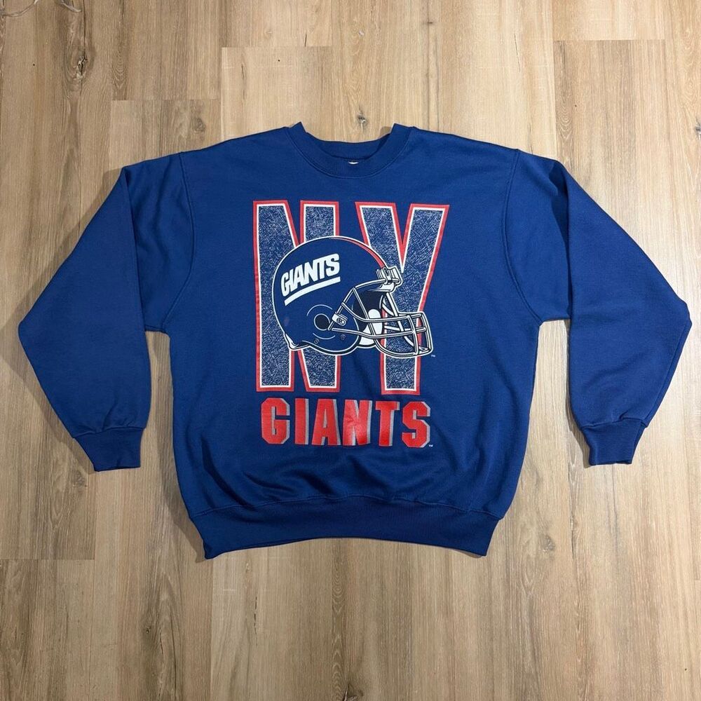 Vintage New York Giants Blue Pullover Crewneck Sweatshirt Sz XL NFL Football 90s
